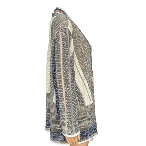 NIC+ZOE linen blend open front Cardigan sweater Size 1X - Picture 2 of 7